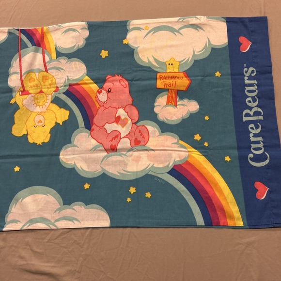 Care Bears Towel Bath Towel 2 Wash Cloths‎ Pillow Case 2004 Vintage - Picture 13 of 16
